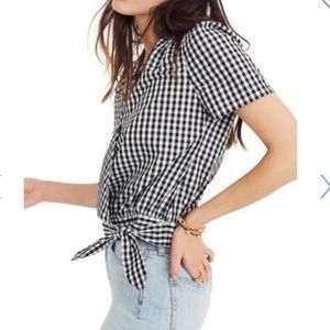 SOLD♦️Madewell Gingham wrap top